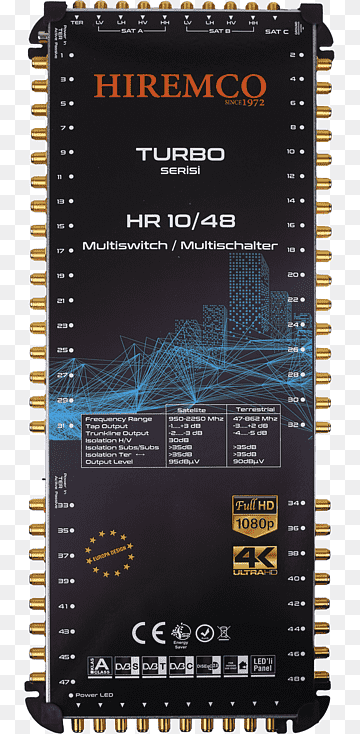Multiswitch DiSEqC DVB-T Satellite television Digital Video Broadcasting, Recever, electronics, microcontroller, aerials png thumbnail