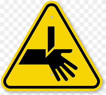 Hazard symbol Warning sign Risk Safety, knife the fingers, angle, label, hand png thumbnail