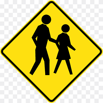 Warning sign Traffic sign Pedestrian crossing Road, pedestrian, text, warning Sign, logo png thumbnail