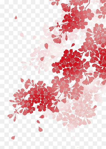 Japan Motif Poster, Cherry red, chinese Style, heart, branch png thumbnail