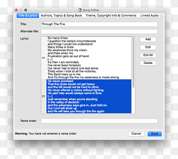 Computer program OpenLP Screenshot Multimedia, split screen, text, computer, computer Program png thumbnail