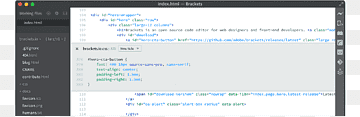 Brackets Computer Software Text editor Source code editor Programmer, bracket, text, computer, computer Program png thumbnail
