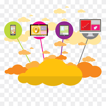 الحوسبة السحابية التخزين السحابي ، الحوسبة السحابية, cloud, computer, orange png thumbnail