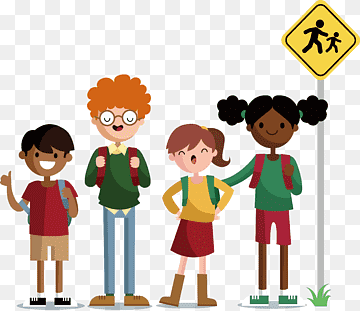 Educación del autobús escolar, esperar juntos el autobús escolar., Inglés, niño, Suministros escolares png thumbnail