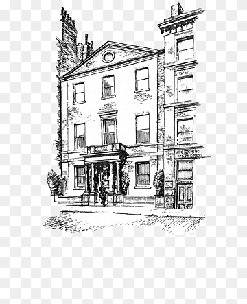 House Drawing History Manchester Literary & Philosophical Society Sketch, house, angle, building, monochrome png thumbnail