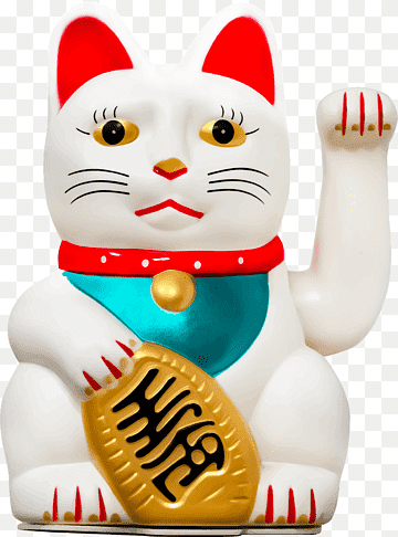 Maneki Neko, Gato De La Suerte, Figurilla, Figurilla Japonesa, Gato De La Fortuna, Gato Blanco, Gato, png thumbnail