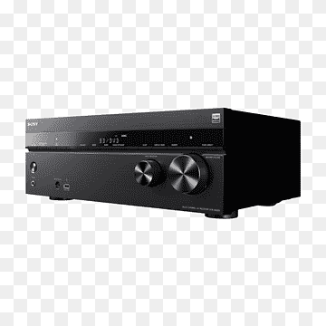 AV receiver Blu-ray disc 4K resolution Dolby Atmos Radio receiver, audio, electronics, media Player, electronic Device png thumbnail