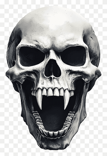 líneas de sangre de destino finales, cráneo con ilustración de colmillos, png thumbnail