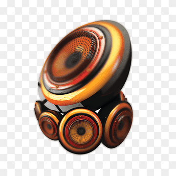 ilustração de alto-falante amarelo e preto, baixo, alto-falante, eletrônica, laranja, espiral png thumbnail