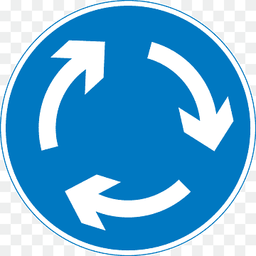The Highway Code Roundabout Traffic sign Regulatory sign, Traffic Signs, driving, trademark, warning Sign png thumbnail