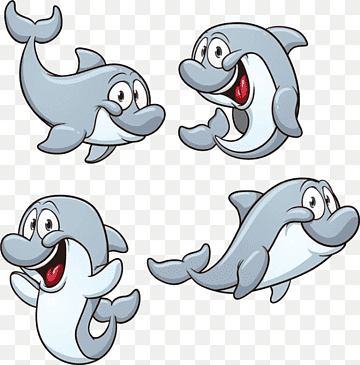 Dibujos animados de delfines, dibujos animados delfines diversos, personaje animado, mamífero marino, mamífero png thumbnail