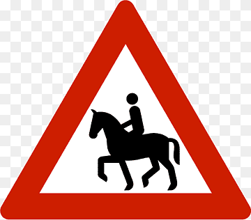 Road signs in Singapore Traffic sign Warning sign Road signs in the United Kingdom, attention, horse, driving, text png thumbnail