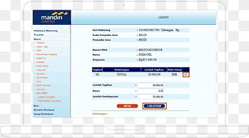 Webseite zur Organisation von Computerprogrammen, Computer, Bereich, Bank Mandiri, Marke png thumbnail