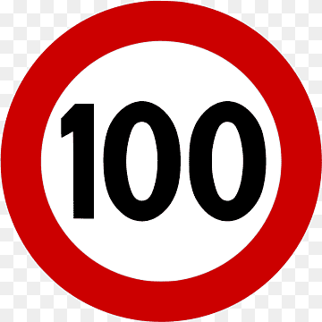 Traffic sign Speed limit Speed sign Road, hundred, text, trademark, logo png thumbnail