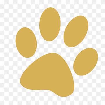 Dog Paw Cat Tiger, Simple yellow dog feet footprints, blue, tiger, pet png thumbnail